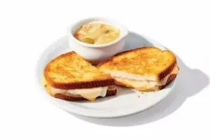 Denny’s Grilled Cheese Sandwich served with soup or fresh side salad.